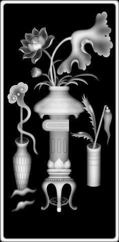 Vase image en niveaux de gris