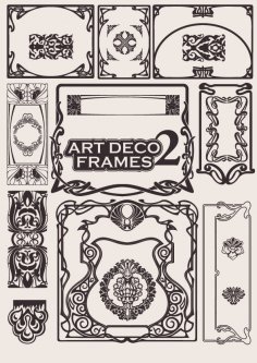 Art Deco Frames Free Vector
