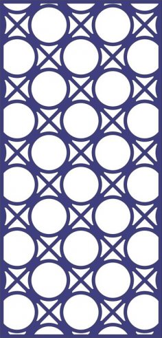 Design of Decorative Circle Pattern Panel dxf File