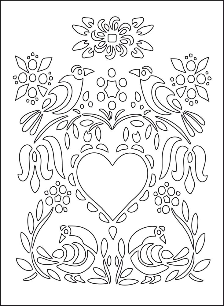 Любовь Иллюстрации Цветочные Сердца Цветы Птицы Вектор