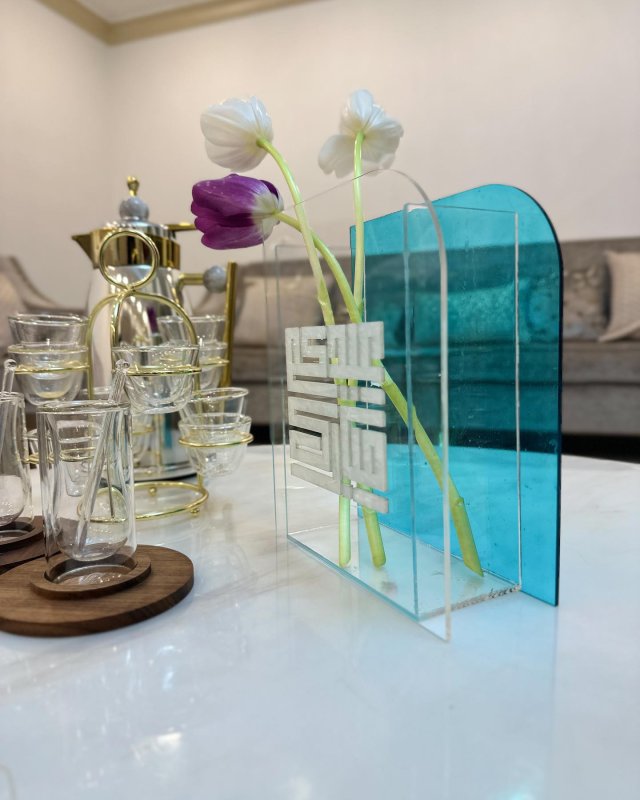 Laser Cut Acrylic Vase Eid Ramadan Home Decor
