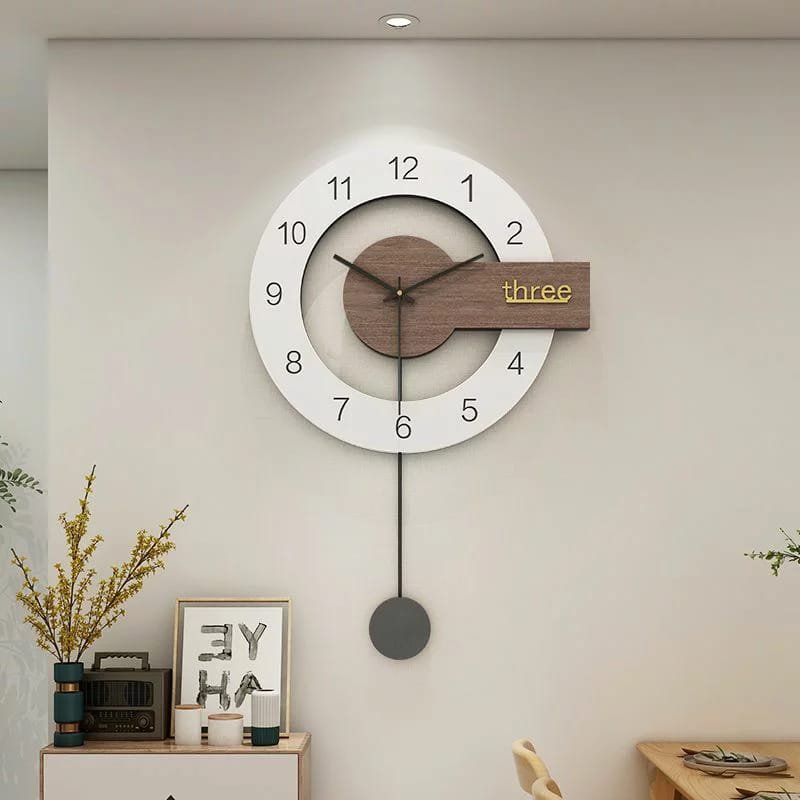Laser Cut Modern Design Nordic Wall Clock – Minimalist Round Fashion Wall Clock