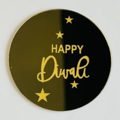 Laser Cut Happy Diwali Coin Topper