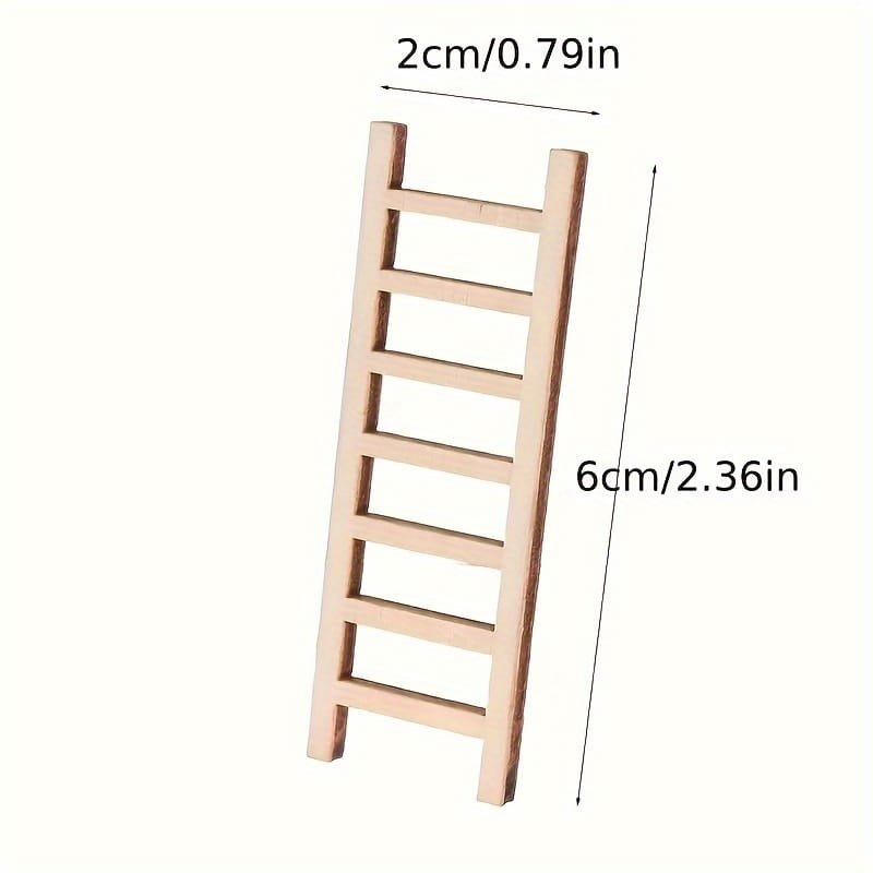 Laser Cut Mini Wooden Staircase Model Diy Micro Landscape Decor Mini Ladder For Diy Crafts