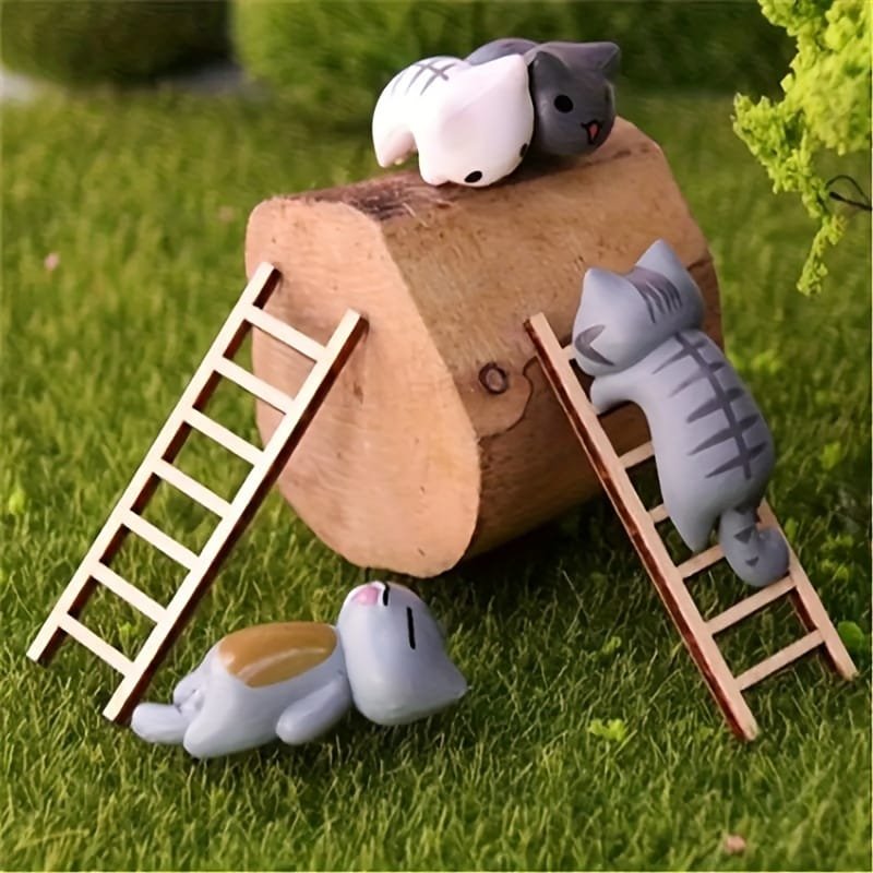 Laser Cut Mini Wooden Staircase Model Diy Micro Landscape Decor Mini Ladder For Diy Crafts