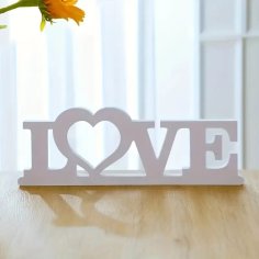 Laser Cut Love Letter Tabletop Decor Love Sign Valentine’s Day Decorations