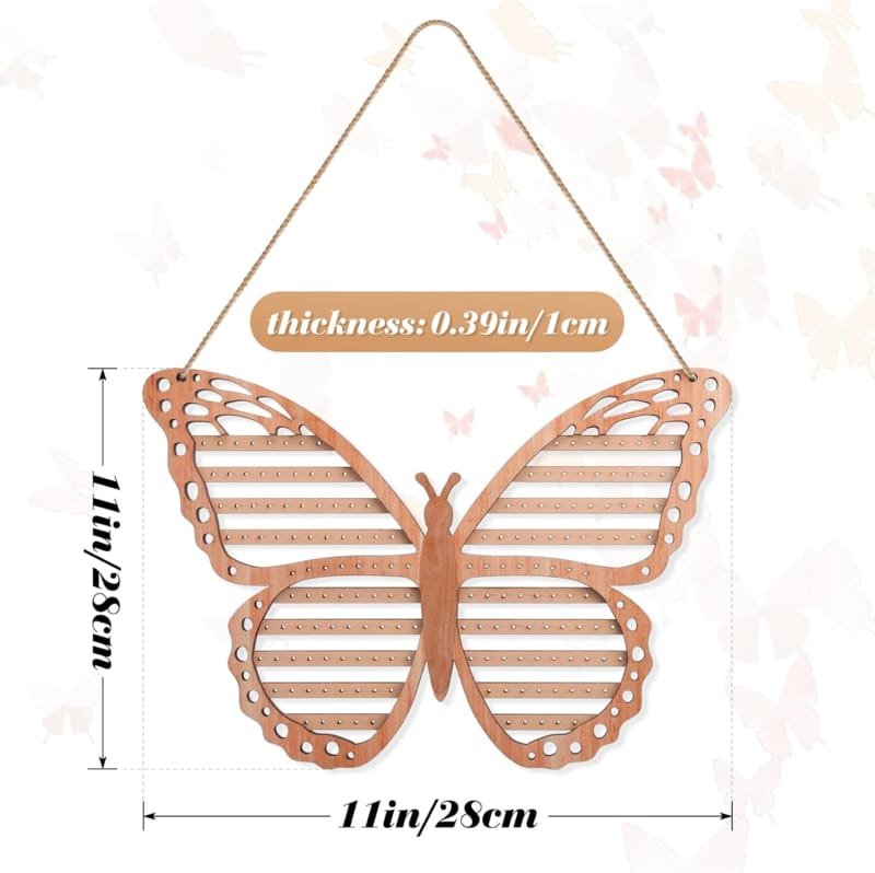 Laser Cut Wood Butterfly Earring Holder for Girls