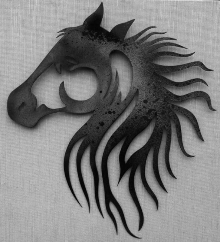 Laser Cut Metal Horse Head Wall Decor