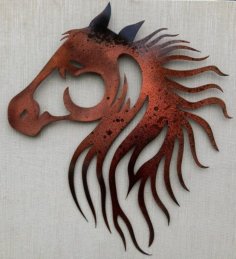 Laser Cut Metal Horse Head Wall Decor