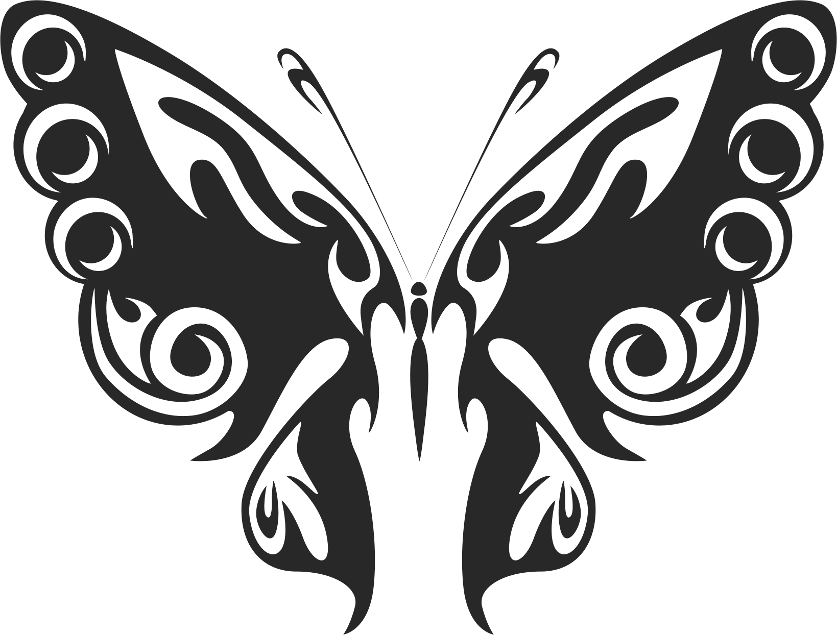 Download Tribal Butterfly Vector Art 47 DXF File Free Download ...