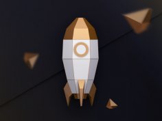 Cohete Espacial Papercraft PDF File