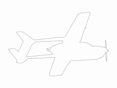 Cessna Fying Trace dxf Dosyası
