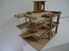 Laser Cut Toy Car Garage