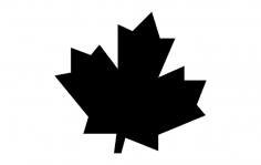 Plik DXF z liściem klonu kanadyjskiego