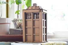 Lasercut Cardboard Tardis (Doctor Who)