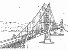 Golden Gate Köprüsü dxf Dosyası