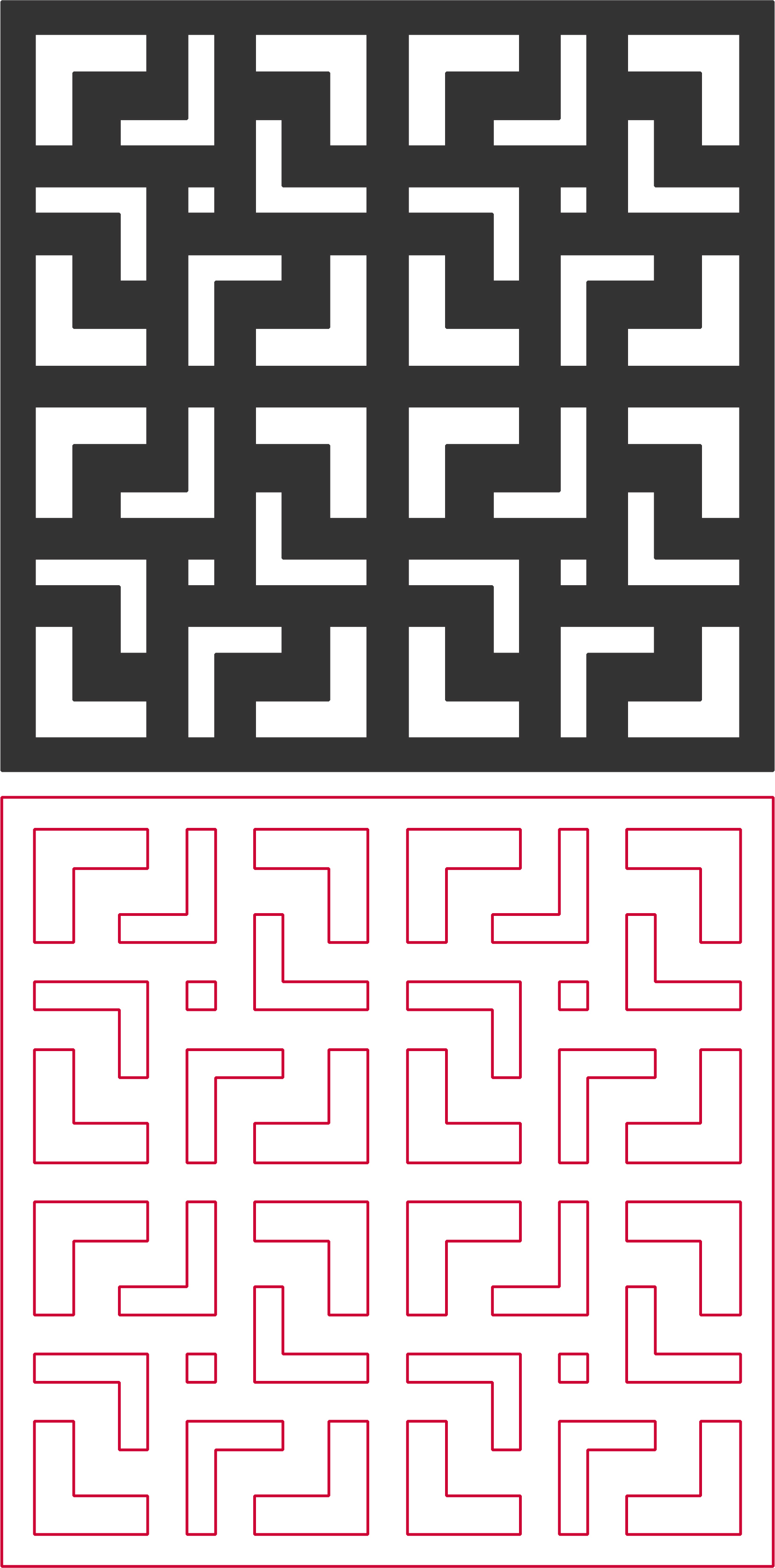 Modello labirinto senza soluzione di continuità