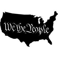 We The People Usa Map dxf File