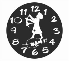 Laser Cut Girl Wall Clock