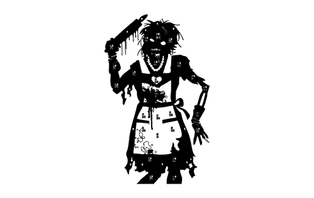 فایل dxf zombie-target-wife