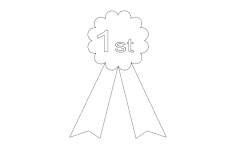 Prize ribbon dxf File