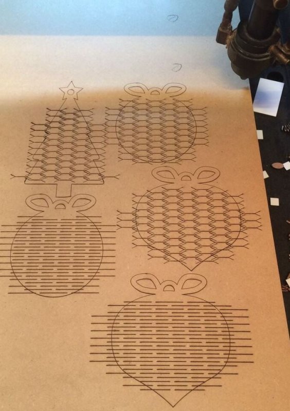 Laser Cut Flexible Christmas Tree Ornaments