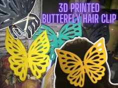 Butterfly Hair Clip | Rubber Band Powered 3D Printer Model