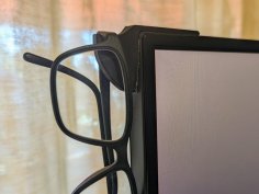 Hook For Glasses On Monitor 3D Printer Model