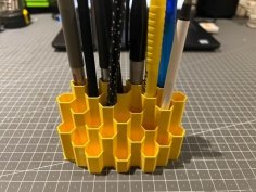 Beehive Hexagon Pen Holder 3D Printer Model