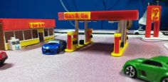 N-Scale Gas Station 3D Printer Model