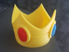 Princess Peach Crown With Gems 3D Printer Model