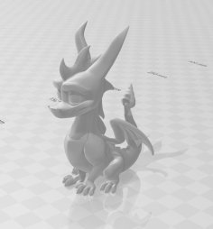 Spyro The Dragon Sitting / Waiting Pose (+Keychain Version) 3D Printer Model