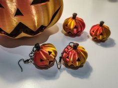 Halloween Pumpkin Earrings 3D Printer Model