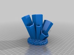 Crystal Cluster Pen Holder 3D Printer Model