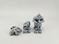 Worn And Broken Dwarven Statues 3D Printer Model