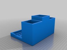 Pen Holder With Slots For USB Sticks, SD, MicroSD 3D Printer Model