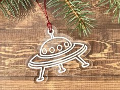 Laser Cut UFO Ornament