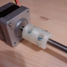 Parametric Z-axis Coupler (stepper And Threaded Rod Coupling) 3D Printer Model