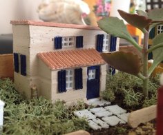 Miniature House Mediterranean 2 3D Printer Model