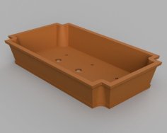 Rectangular Ornate Bonsai Pot With Inverted Circular Corners – No Support Print 3D Printer Model