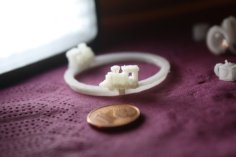 DailyEarring#73: Tiny Sliding Train Ring 4cm 3D Printer Model