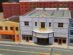 Town Building US 12 – Movie Theater (z-scale) 3D Printer Model