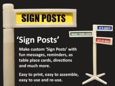 Sign Posts 3D Printer Model