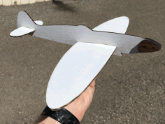 Laser Cut Balsa Spitfire Glider DXF File