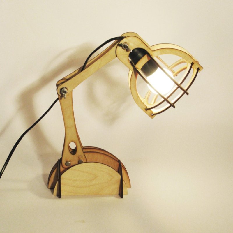 Laser Cut Plywood Lamp DXF File