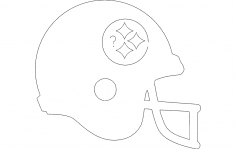 Archivo dxf de silueta de casco de fútbol