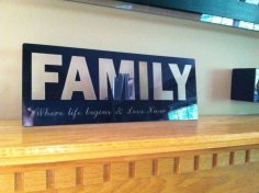 Laser Cut Family Plaques For Home SVG File