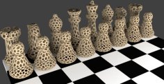 Chess Set – Voronoi Style 3D Printer Model