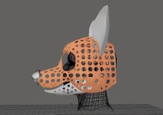 Fursuit- Or Puppet-head Base – Version 44 – Toon Canine 3D Printer Model