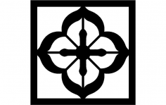 Grille motif fleur dxf fichier